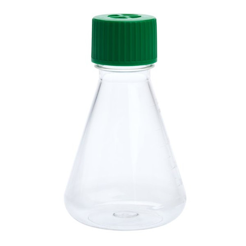 [GEN - CT229805] 250ml erlenmeyer flask with vent cap and plain bottom petg rnase and dnase free individually wrapped sterile 