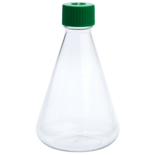 [GEN - CT229813] 1000ml erlenmeyer flask with vent cap plain bottom petg rnase and dnase free individually wrapped sterile 