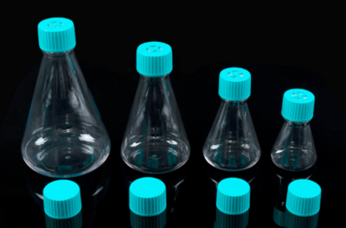 [GEN - NST-781001] 125ml erlenmeyer flask plug cap plain bottom petg sterile 