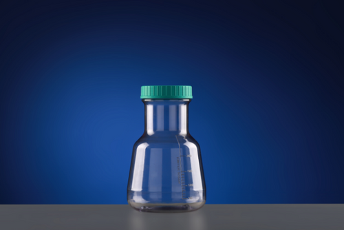 [GEN - NST-785101] 2000ml polycarbonate erlenmeyer flask plug cap flat bottom rnase dnase free individually wrapped sterile 