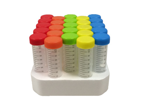 [GEN - T50-600] itubes 50ml conical tubes rnase dnase free sterile foam racked